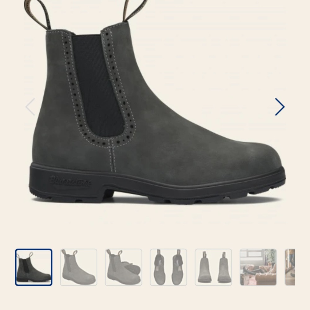 Blundstones 550 high top Chelsea boot size 8 EUC - washed black / charcoal color